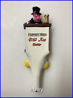 Vtg Harvest Moon Pigs Ass Porter Beer Tap Handle Rare 9 Belt Montana Brewery