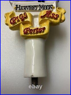 Vtg Harvest Moon Pigs Ass Porter Beer Tap Handle Rare 9 Belt Montana Brewery