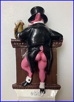 Vtg Harvest Moon Pigs Ass Porter Beer Tap Handle Rare 9 Belt Montana Brewery