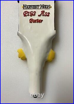 Vtg Harvest Moon Pigs Ass Porter Beer Tap Handle Rare 9 Belt Montana Brewery