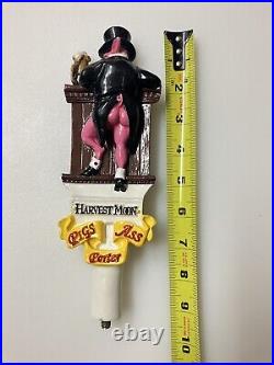 Vtg Harvest Moon Pigs Ass Porter Beer Tap Handle Rare 9 Belt Montana Brewery