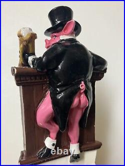 Vtg Harvest Moon Pigs Ass Porter Beer Tap Handle Rare 9 Belt Montana Brewery