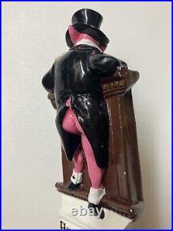 Vtg Harvest Moon Pigs Ass Porter Beer Tap Handle Rare 9 Belt Montana Brewery
