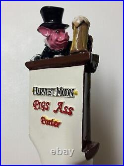 Vtg Harvest Moon Pigs Ass Porter Beer Tap Handle Rare 9 Belt Montana Brewery
