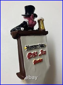 Vtg Harvest Moon Pigs Ass Porter Beer Tap Handle Rare 9 Belt Montana Brewery