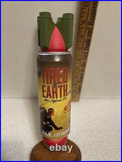 WAR HORSE BREWING TIRED OF EARTH NEIPA draft beer tap handle. NEW YORK