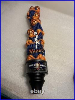 WICKED WEED BREWING PERNI-HAZE CRAFT draft beer tap handle. NORTH CAROLINA