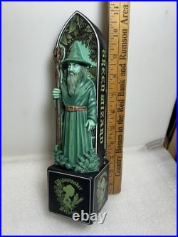WIDOWMAKER BREWING SUPREME GREEN WIZARD draft beer tap handle. MASSACHUSETTS