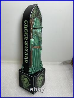 WIDOWMAKER BREWING SUPREME GREEN WIZARD draft beer tap handle. MASSACHUSETTS