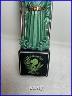 WIDOWMAKER BREWING SUPREME GREEN WIZARD draft beer tap handle. MASSACHUSETTS