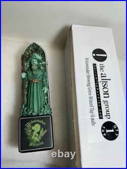 WIDOWMAKER BREWING SUPREME GREEN WIZARD draft beer tap handle. MASSACHUSETTS