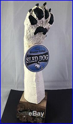Wagner Valley Sled Dog Doppelbock Beer Tap Handle Rare Figural Dog Tap Handle