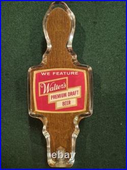 Walters Beer Tap Knob Handle Acrylic 1970s Eau Claire Wis