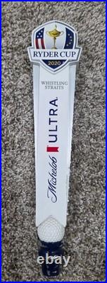 White Michelob Ultra 2020 Ryder Cup Whistling Straights Golf Ball Tap Handle