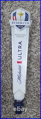 White Michelob Ultra 2020 Ryder Cup Whistling Straights Golf Ball Tap Handle