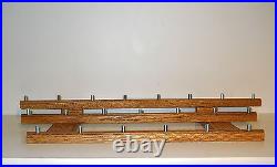 X2 LOT OF 2EA 21 TAP HANDLE DISPLAY, SOLID OAK, BEST PRICE (2ea holds 42 taps)