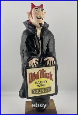 Young's Old Nick Barley Wine Beer Tap Handle Rare Figural Devil Beer Tap Handle