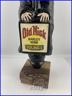 Young's Old Nick Barley Wine Beer Tap Handle Rare Figural Devil Beer Tap Handle
