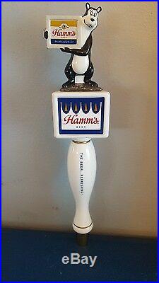 (l@@k) Hamms Beer Bear Tap Handle From The Beer Refreshing Hamm's Game Room Mib
